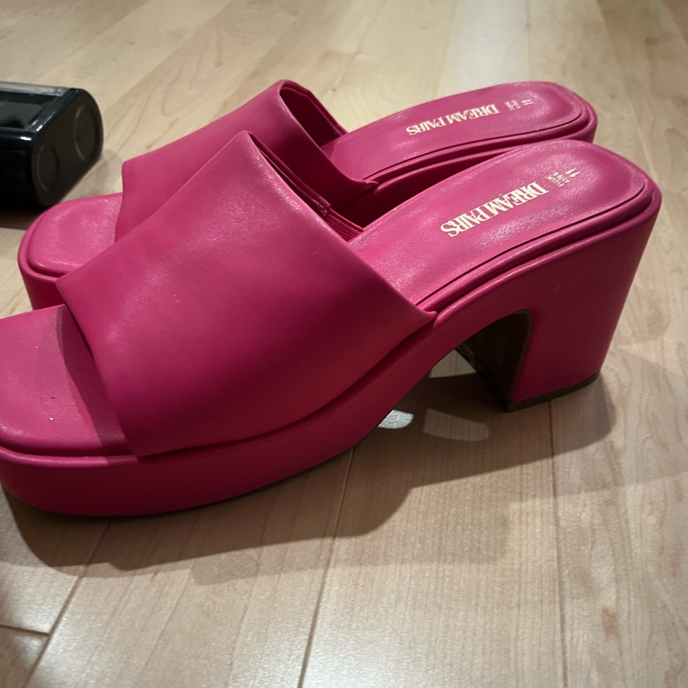 Bright pink Amazon shoes